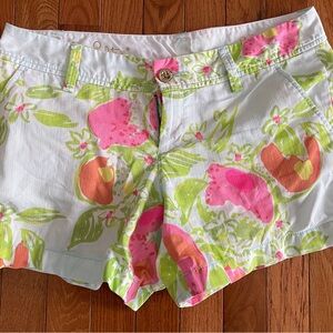 Lilly Pulitzer Pink and Green Floral Women's Shorts